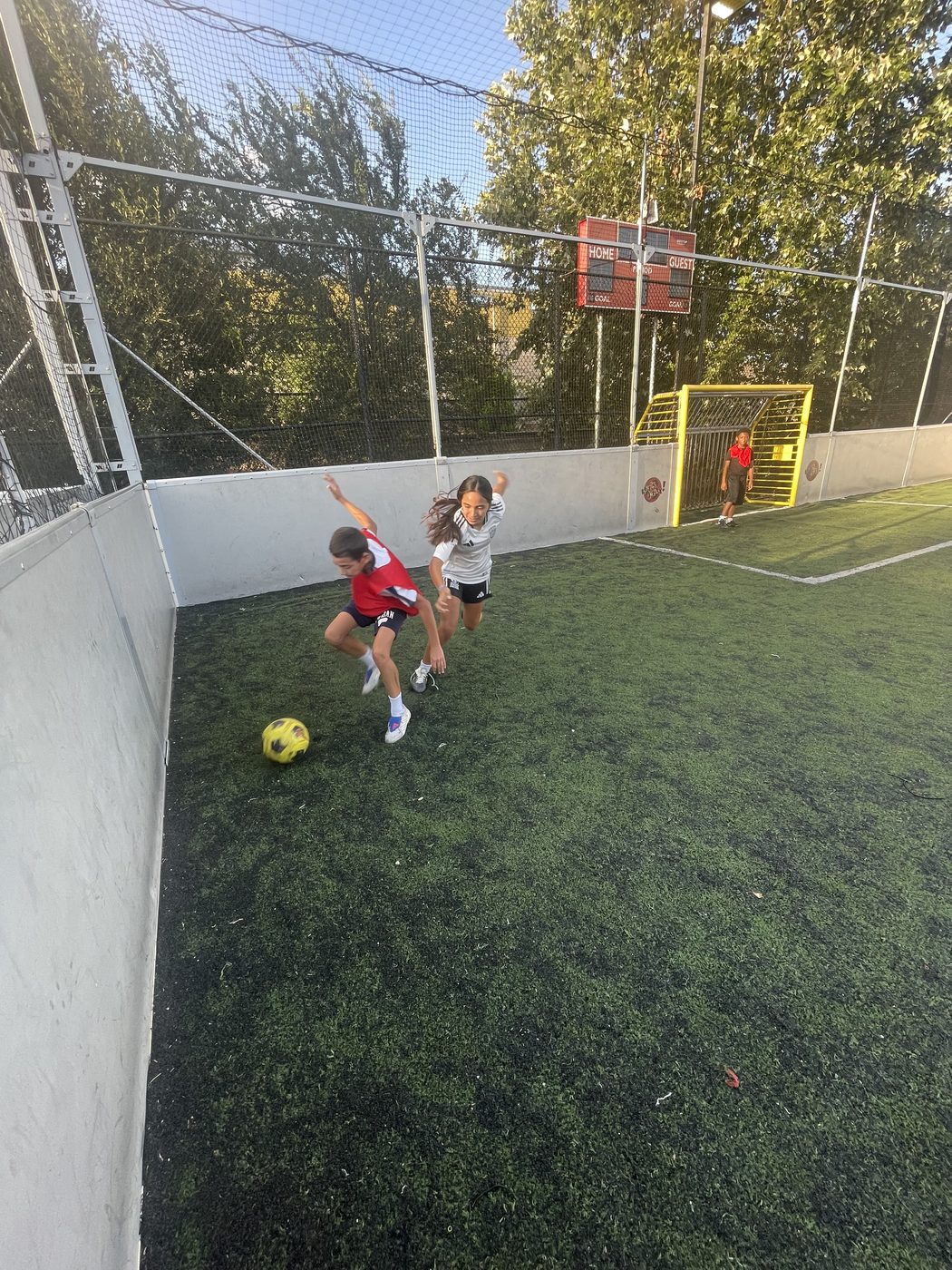 Castle Guard players training near goal