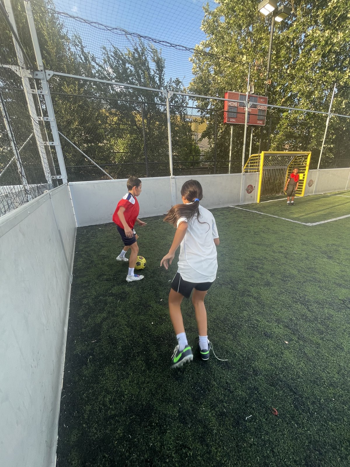 Castle Guard players near the goal